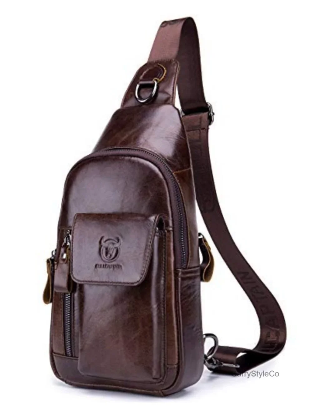 Genuine Leather Crossbody Sling Bag Casual Daypack Travel Backpack